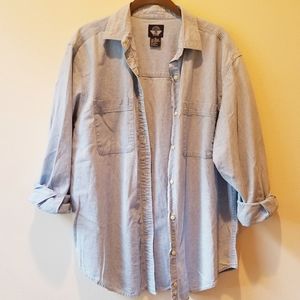 Dockers Long Sleeve Light Denim Button Down